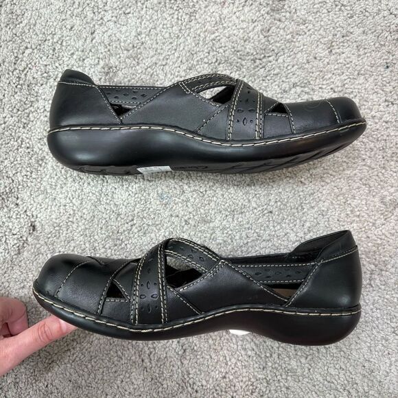 NEW Clarks Ashland Spin Q Black Size 7 WIDE - Picture 4 of 12